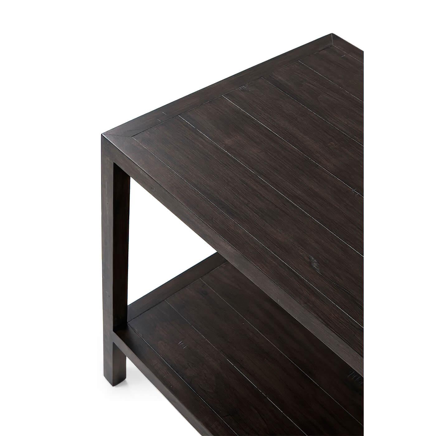 Contemporary Modern Two-Tier End Table For Sale