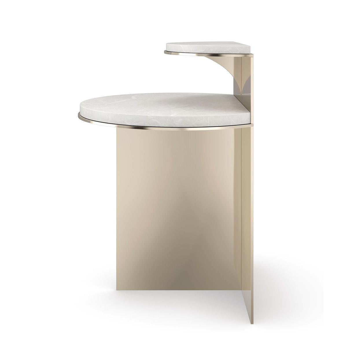 Metal Modern Two Tier End Table For Sale
