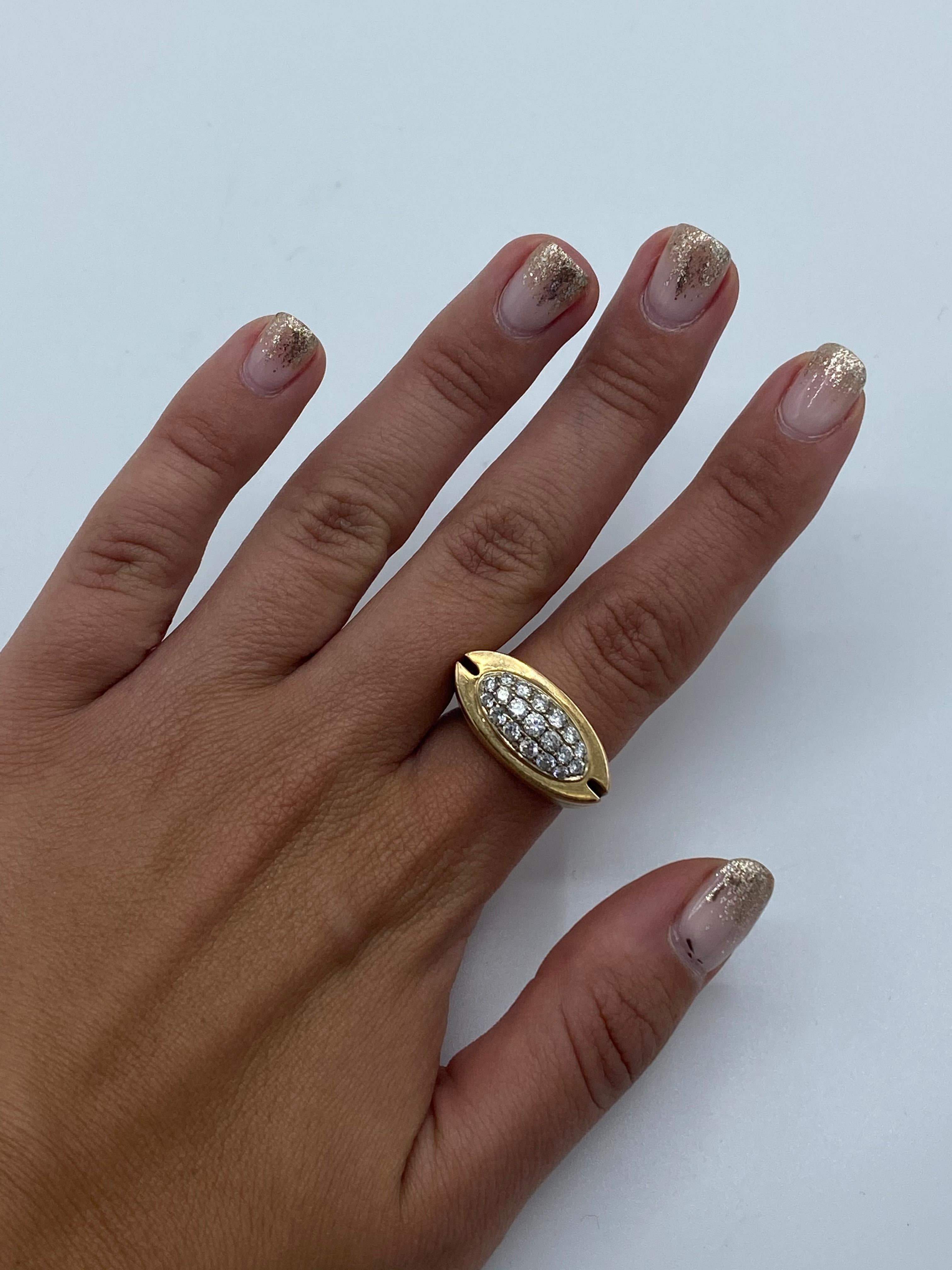 Modern Two Tone Rose Gold & White Gold Diamond Ring  1