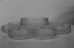Modern Ultima Thule Tapio Wirkkala for Iittala, Finland 7 Glass Bowls