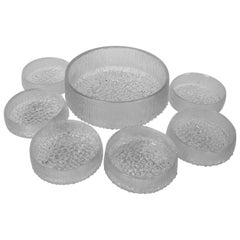 Used Modern Ultima Thule Tapio Wirkkala for Iittala, Finland 7 Glass Bowls