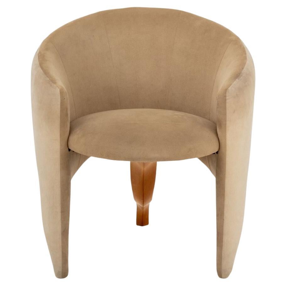 Modern Ultrasuede Upholstered Barrel Chair