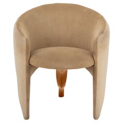 Modern Ultrasuede Upholstered Barrel Chair