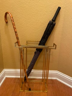Modern Umbrella Stand -- Gold-Leaf on Metal