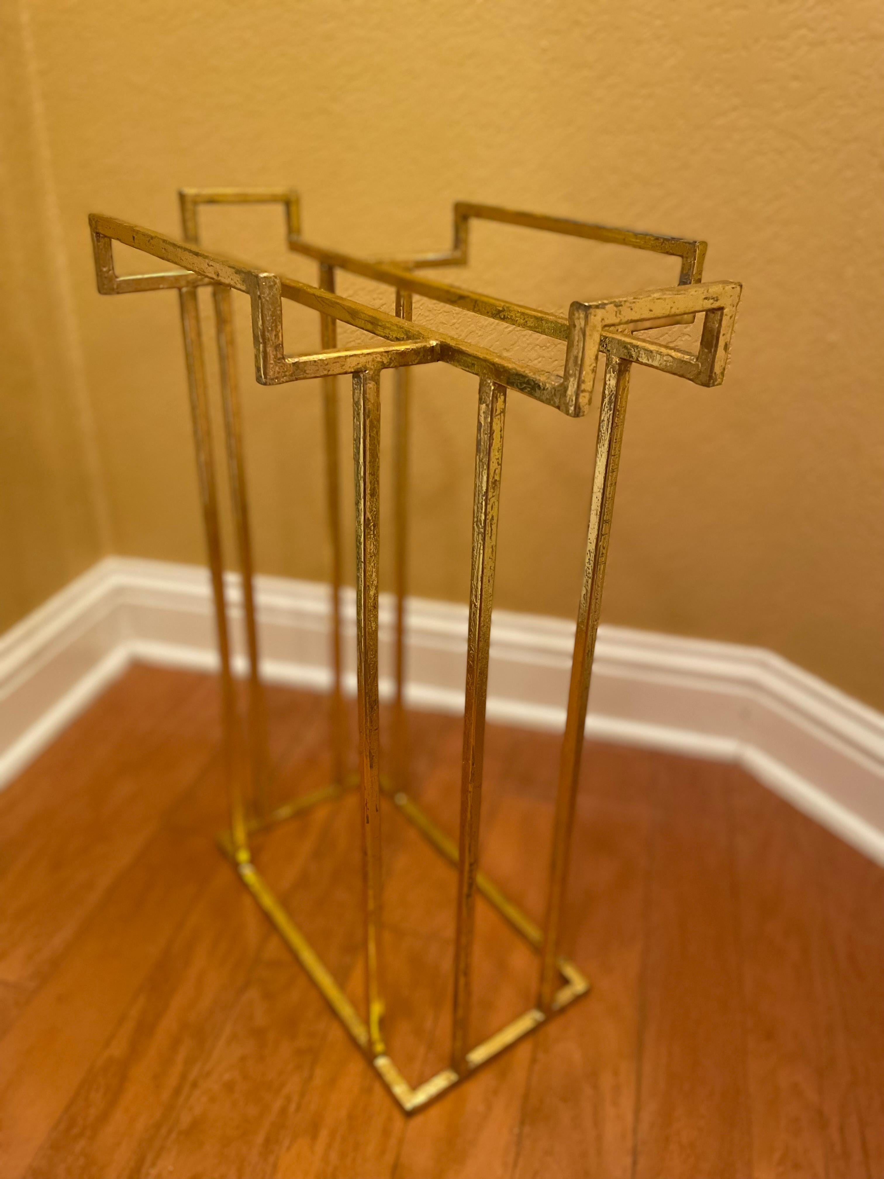 American Modern Umbrella Stand -- Gold-Leaf on Metal  For Sale