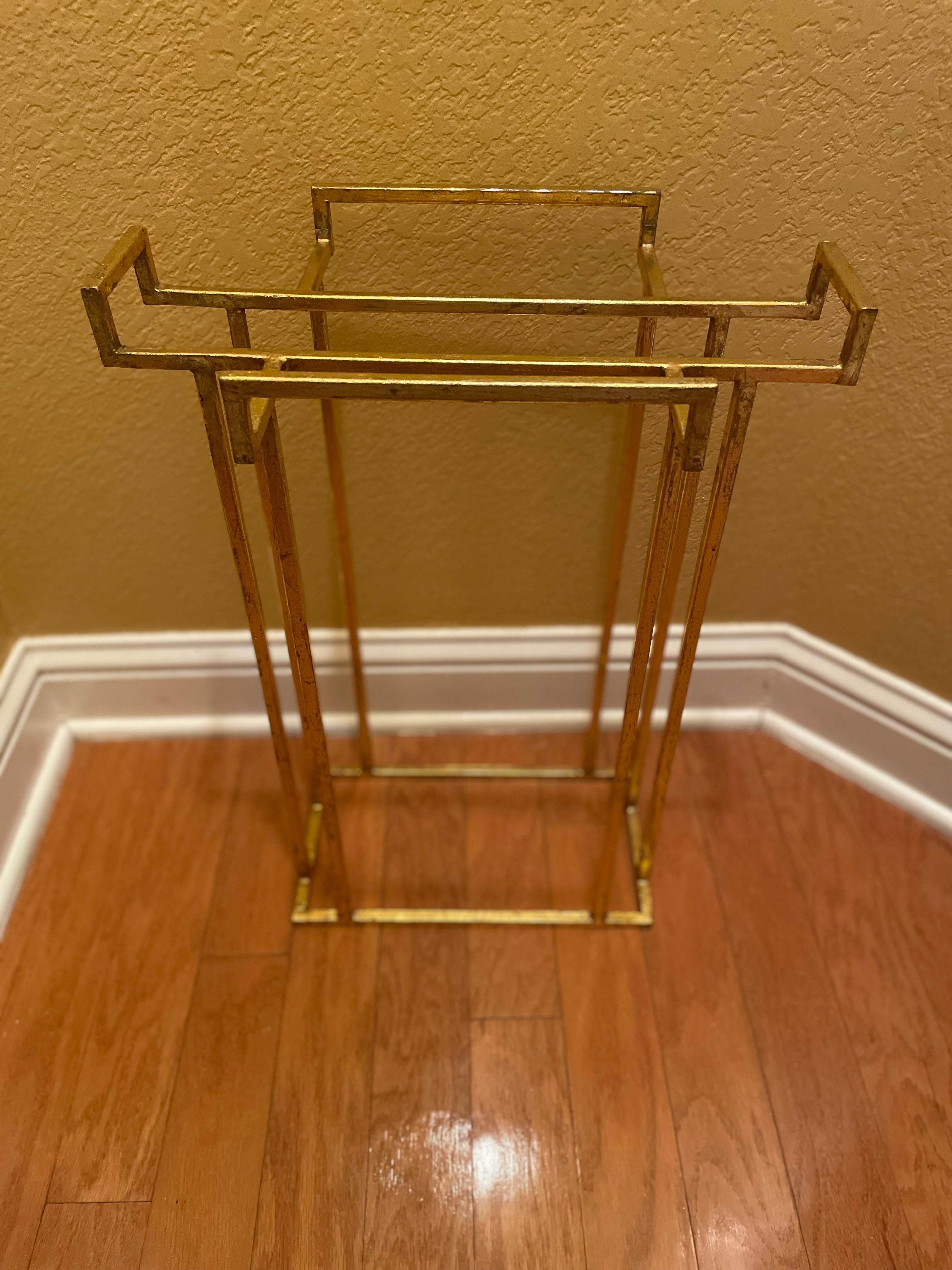 Modern Umbrella Stand -- Gold-Leaf on Metal  In Excellent Condition For Sale In Austin, TX