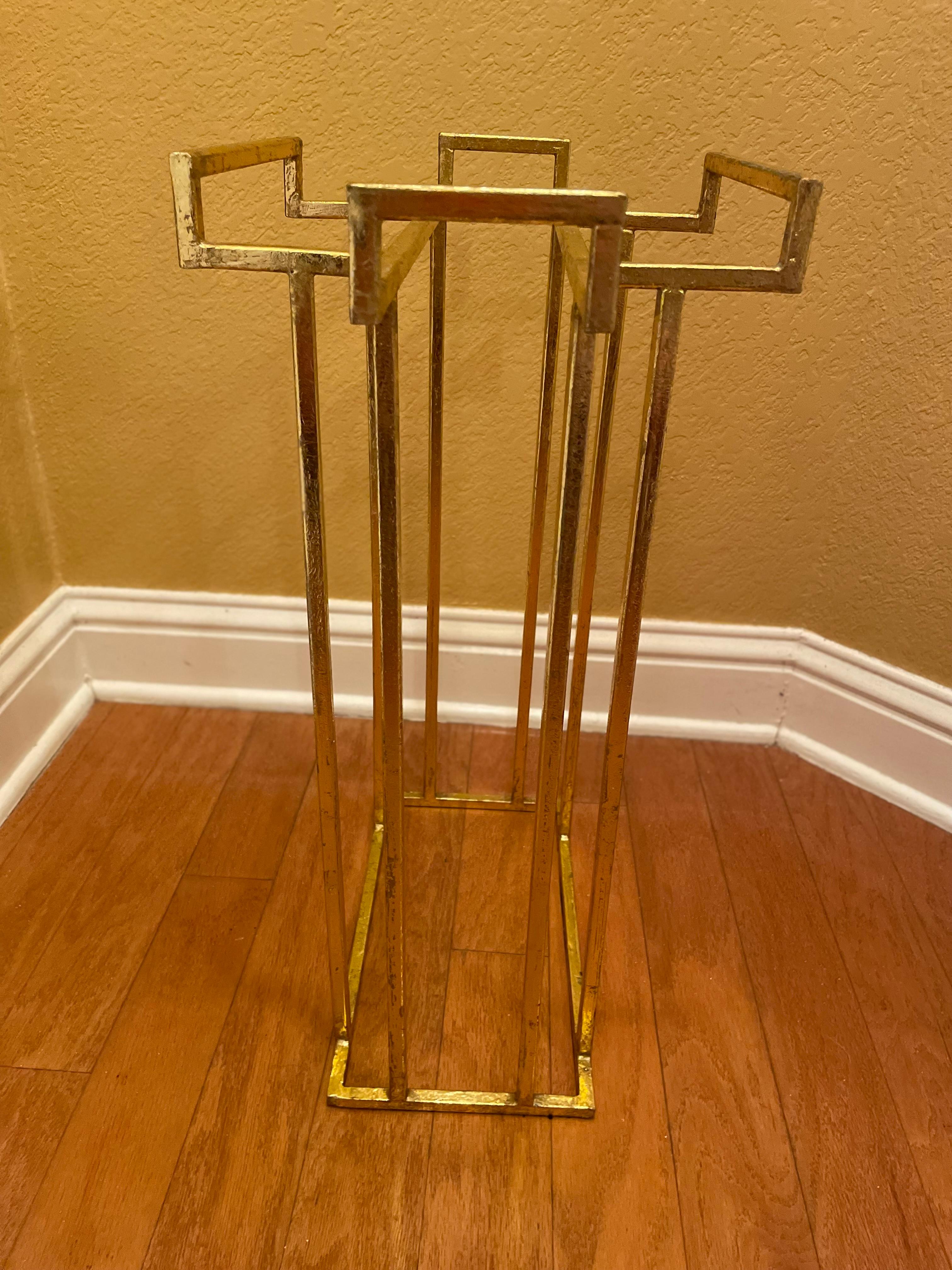Modern Umbrella Stand -- Gold-Leaf on Metal  For Sale 1