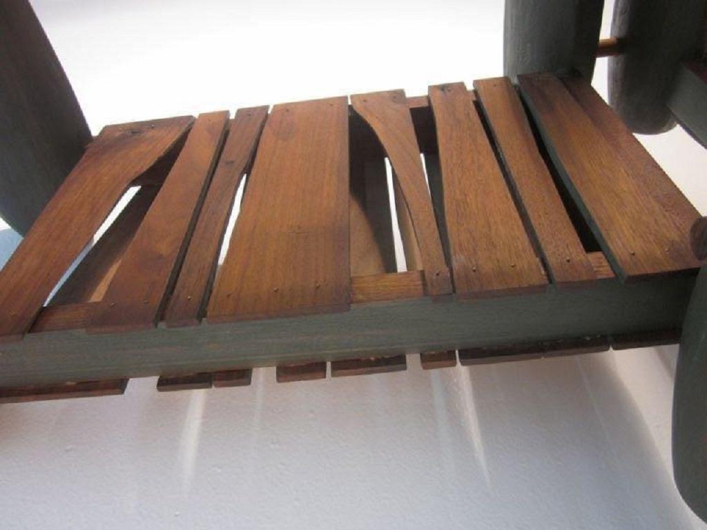 Arts and Crafts Unique Slat Bench For Sale 1