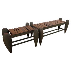 Modern Unique Slat Bench