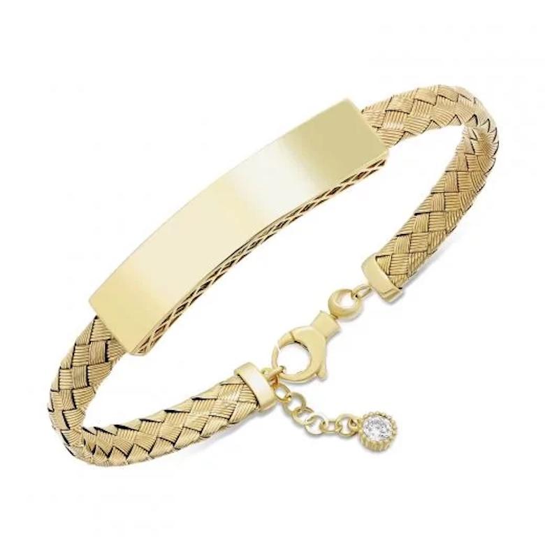 Modern Unisex Chain Link Bracelet 14k Yellow Gold for Her / for Him In New Condition For Sale In Montreux, CH