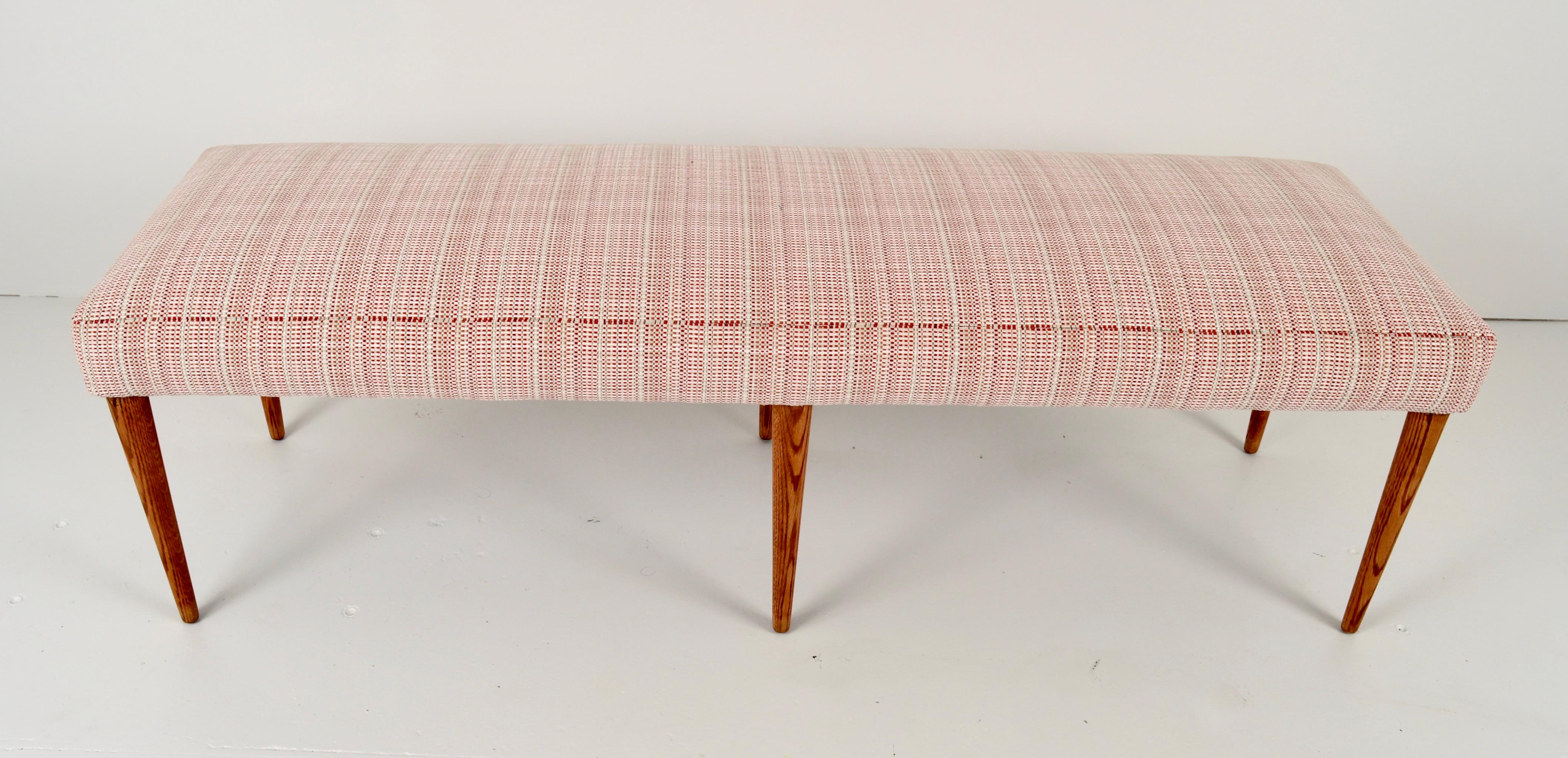 Mid-Century Modern Modern Upholstered Bench, c 1960s For Sale