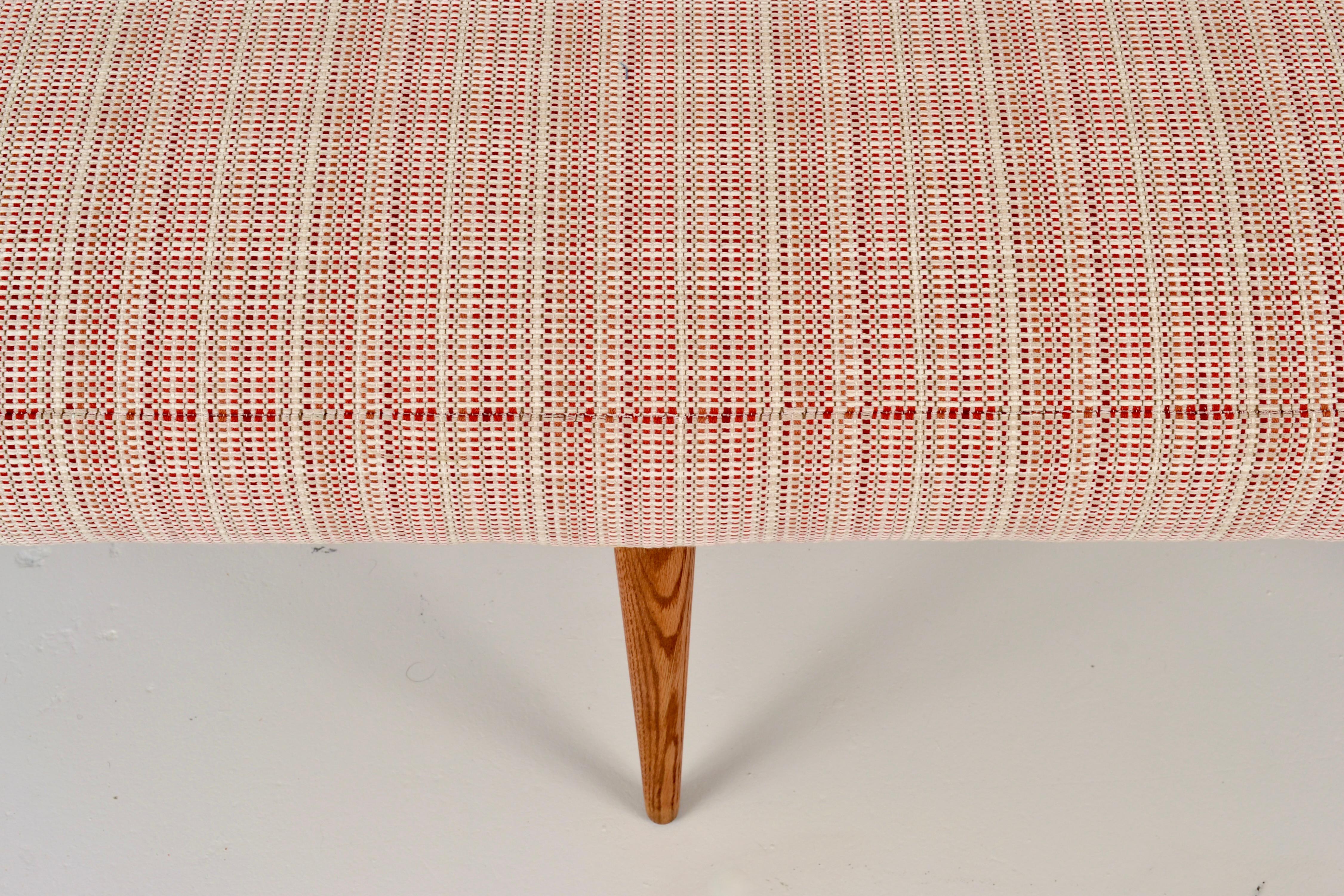 Mid-20th Century Modern Upholstered Bench, c 1960s For Sale