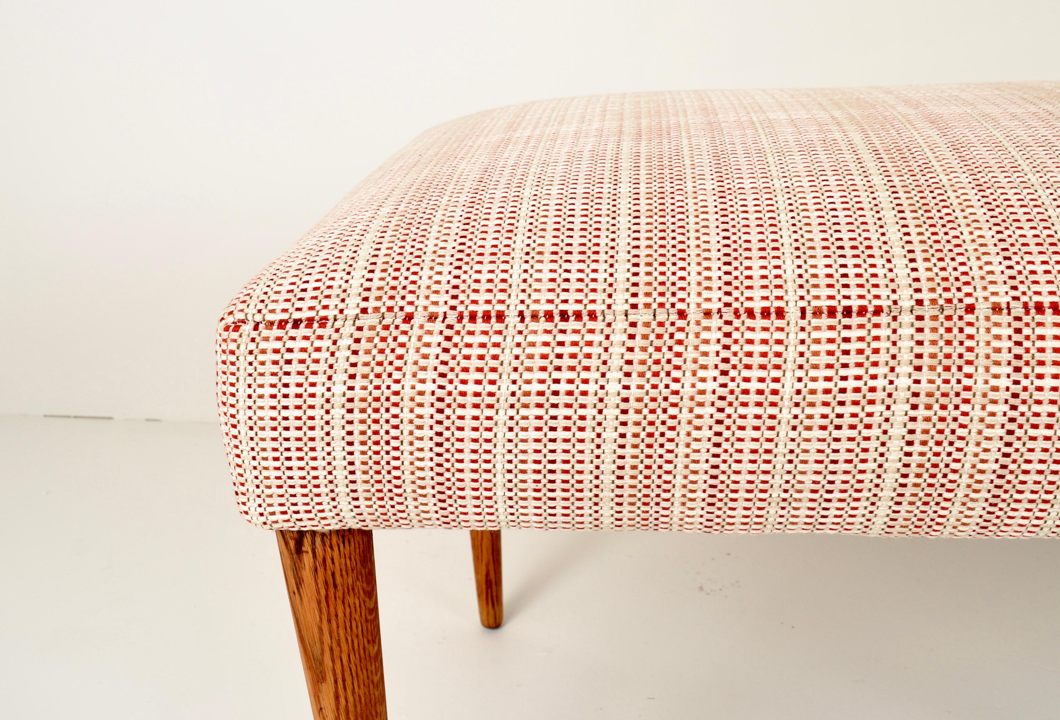 Modern Upholstered Bench, c 1960s For Sale 1