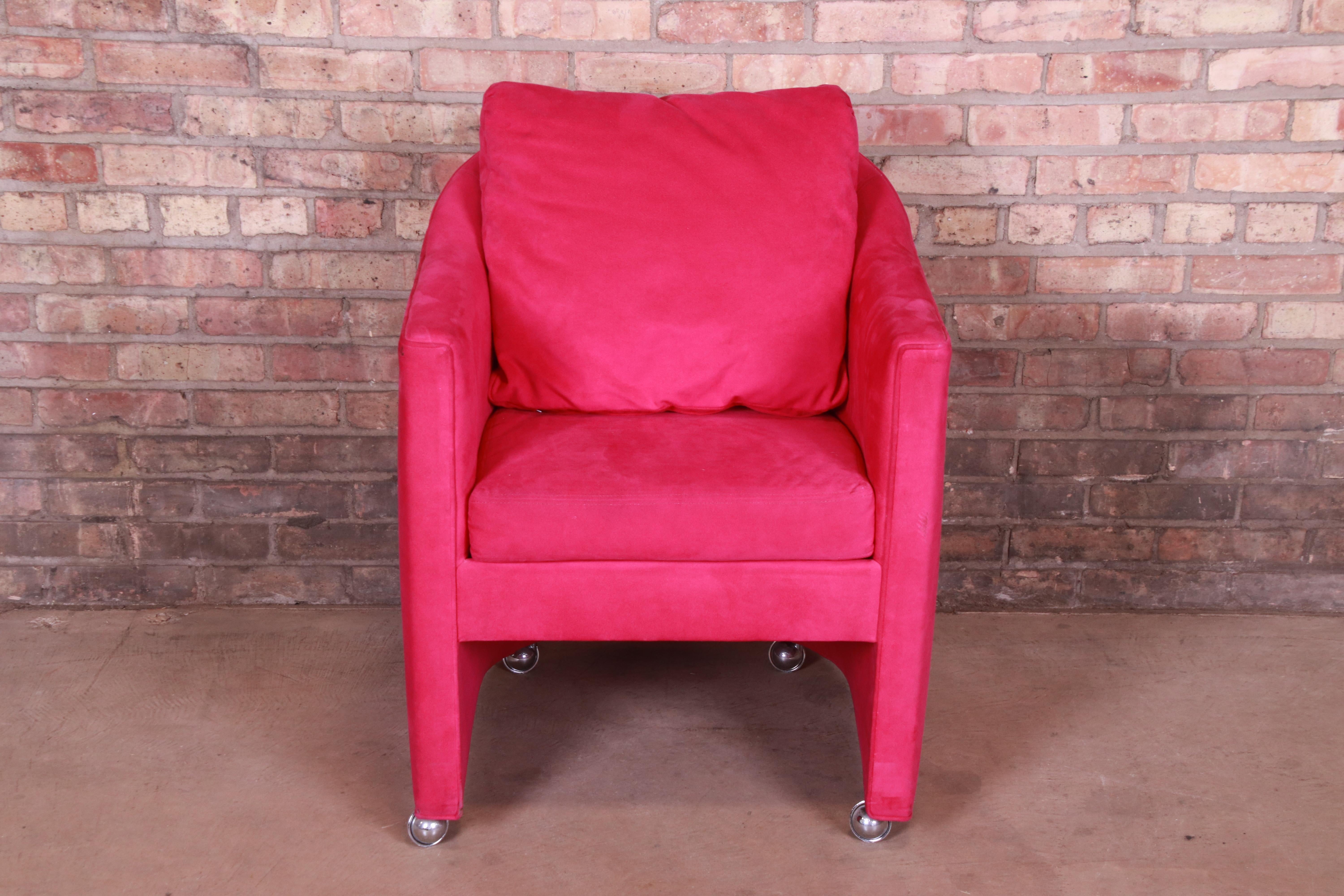 American Modern Upholstered Club Chair by Preview, 1980s