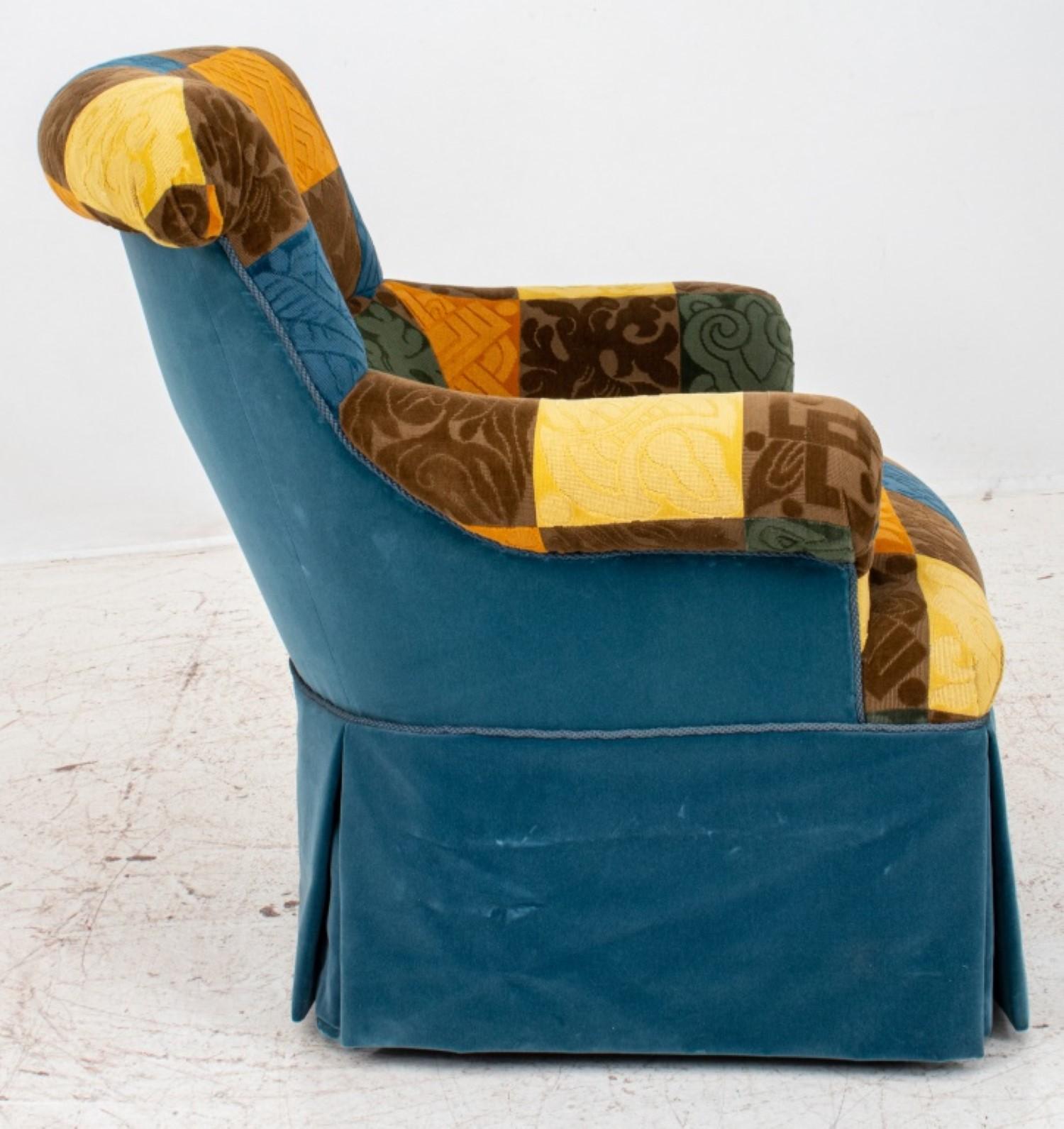 Modern Upholstered Club Chair For Sale 1
