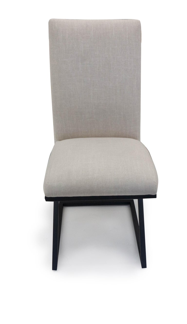 Modern Upholstered Dining Chair In New Condition For Sale In Greenwich, CT