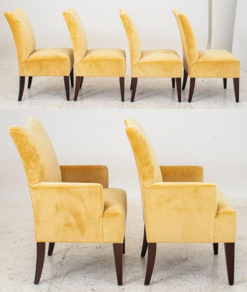 20th Century Modern Upholstered Dining Chairs, 6 For Sale