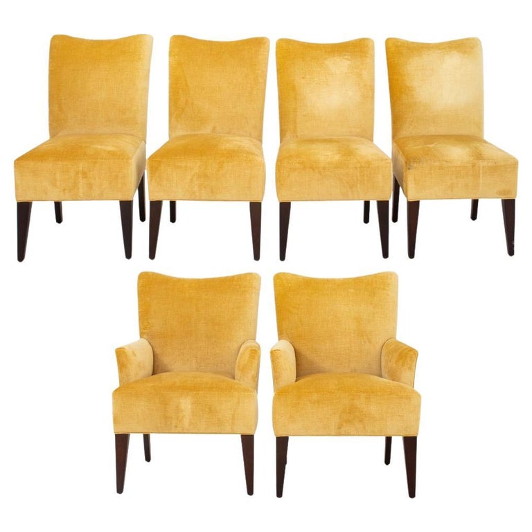 Modern Upholstered Dining Chairs, 6 For Sale at 1stDibs