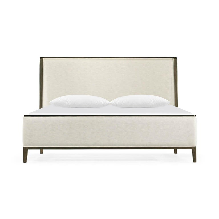 Modern Upholstered King Size Bed At 1stdibs, Raised King Size Bed Frame With Headboard