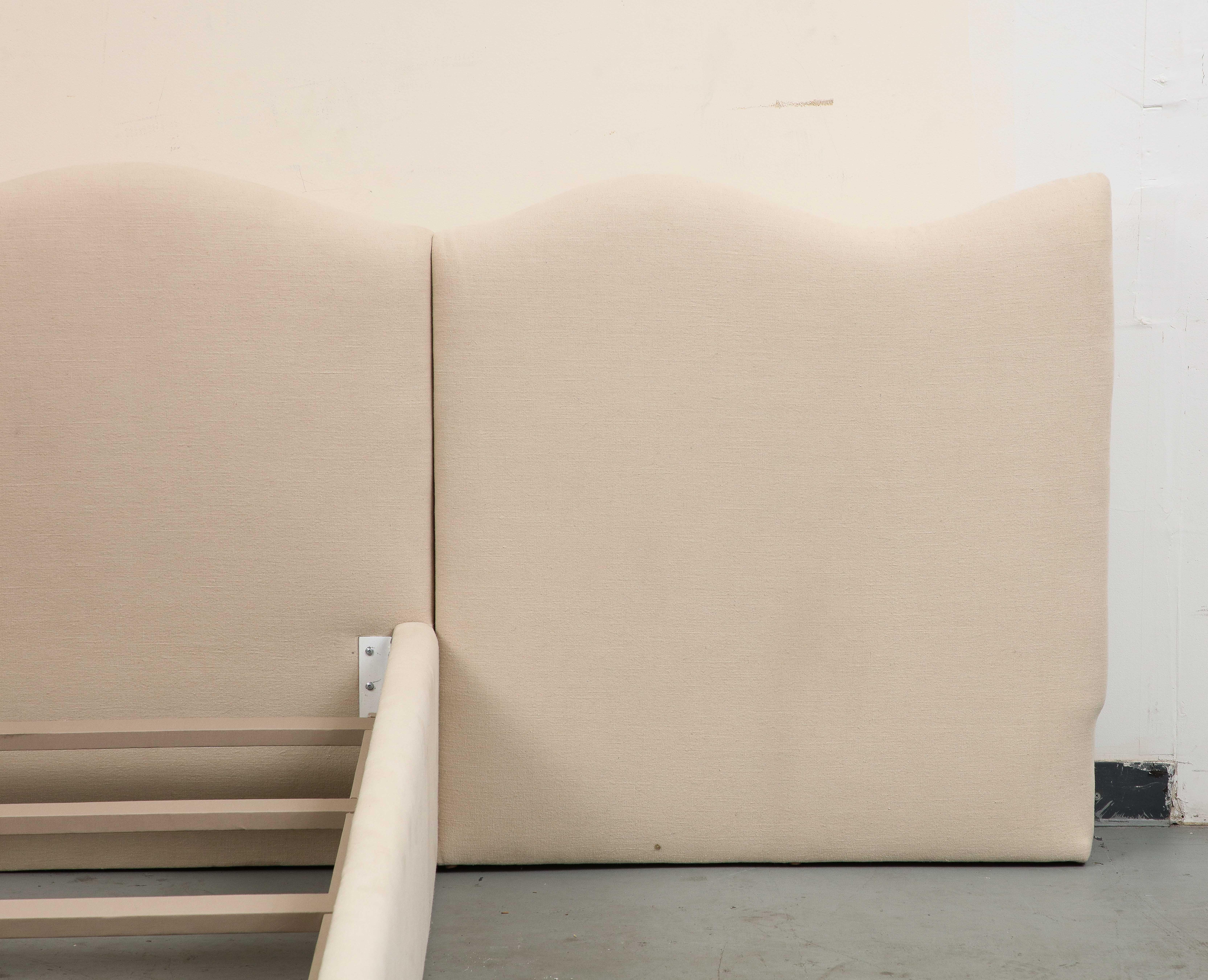 upholstered linen bed frame