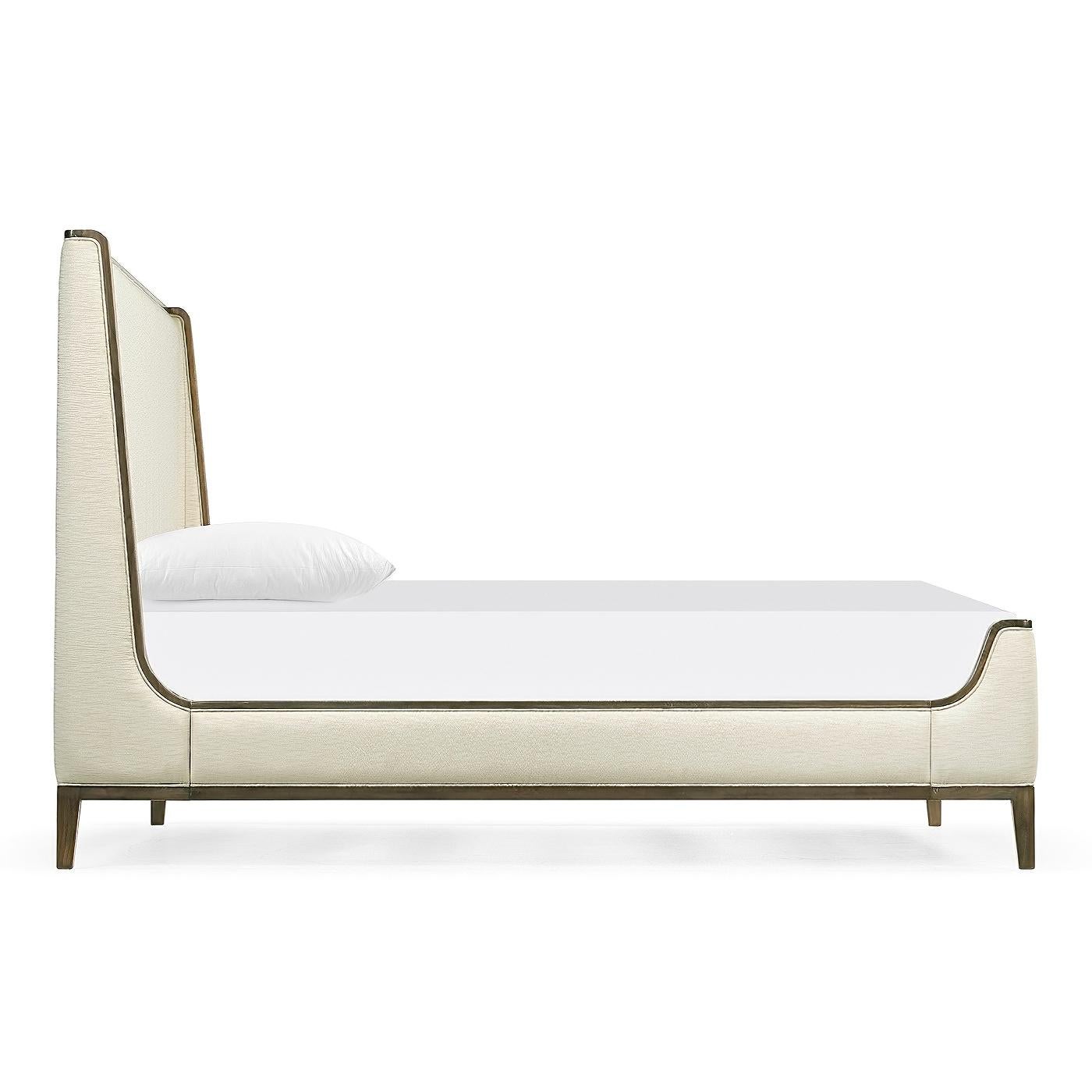 Mid-Century Modern Modern Upholstered Queen Size Bed