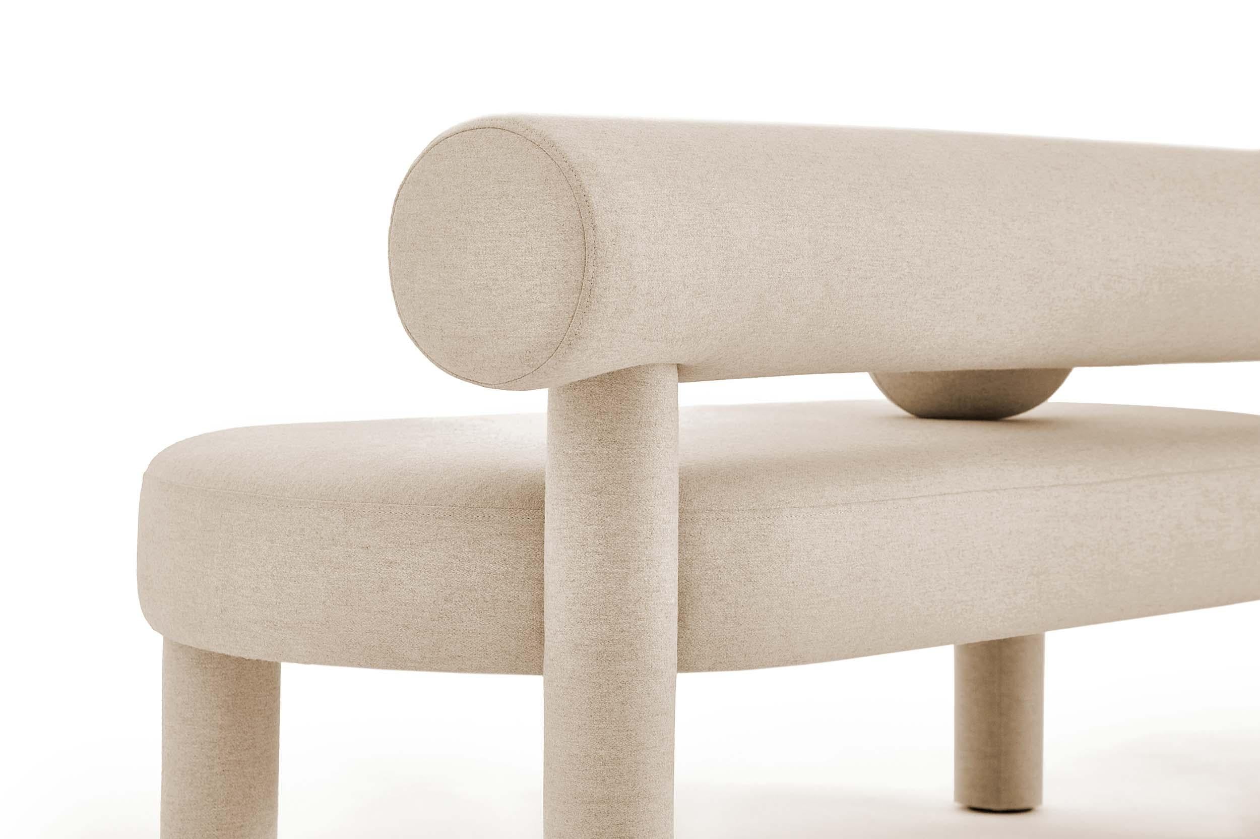 Modernes gepolstertes Sofa „Gropius CS1“ von NOOM, Wolle, Calico 29 im Angebot 5