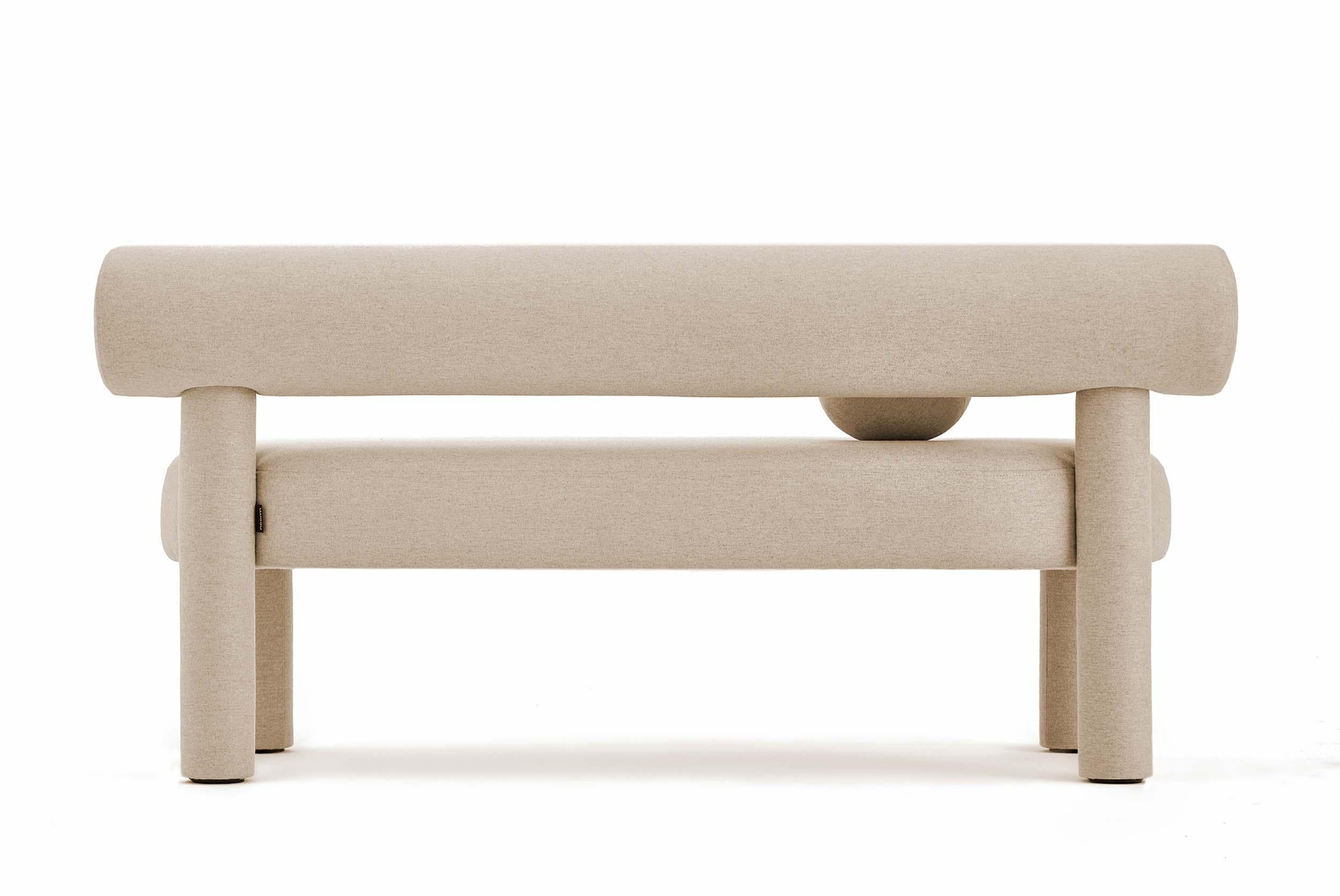 Modernes gepolstertes Sofa „Gropius CS1“ von NOOM, Wolle, Calico 29 im Angebot 6