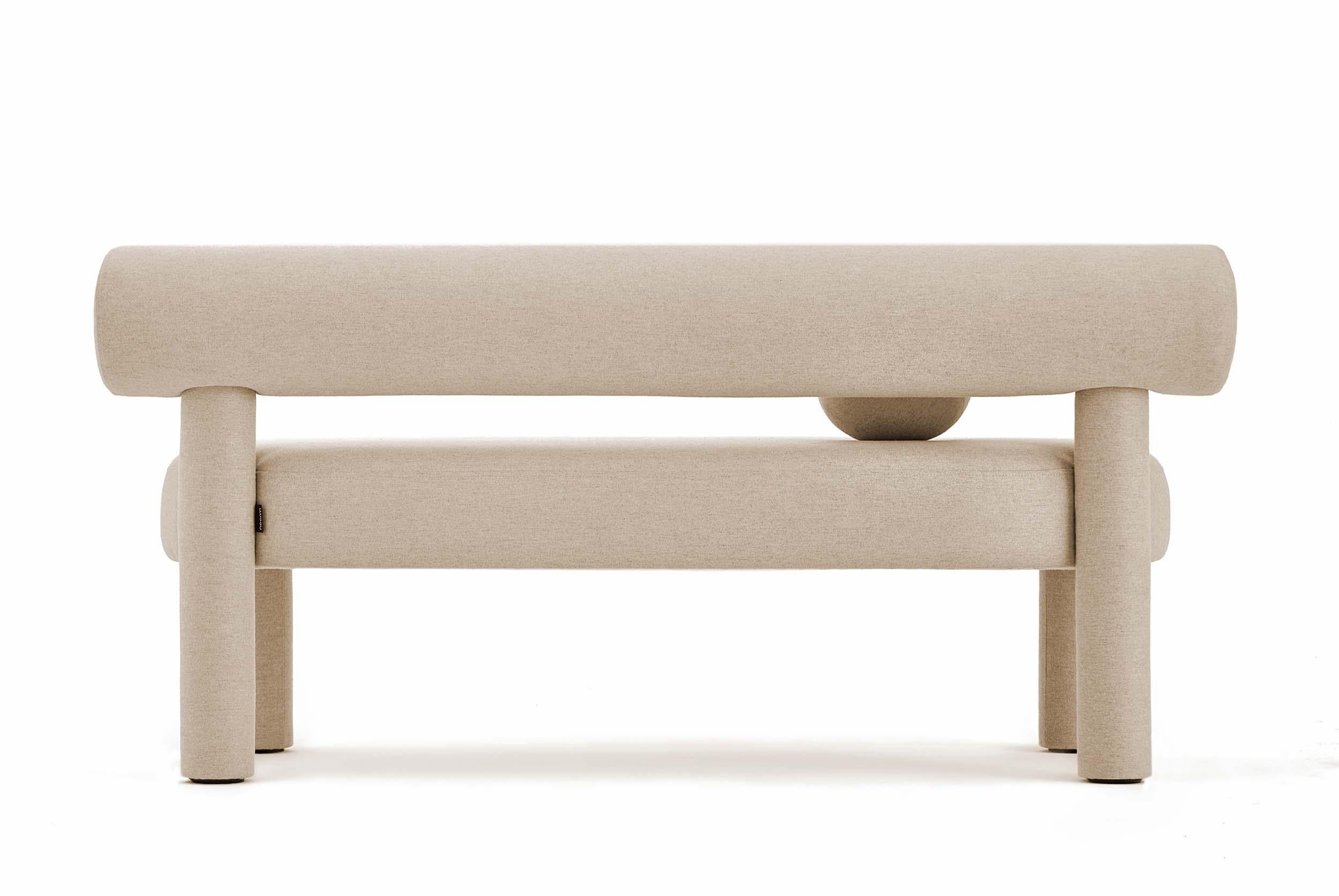 Sofá moderno tapizado 'Gropius CS1' by NOOM, Lana, Calico 29 en venta 5