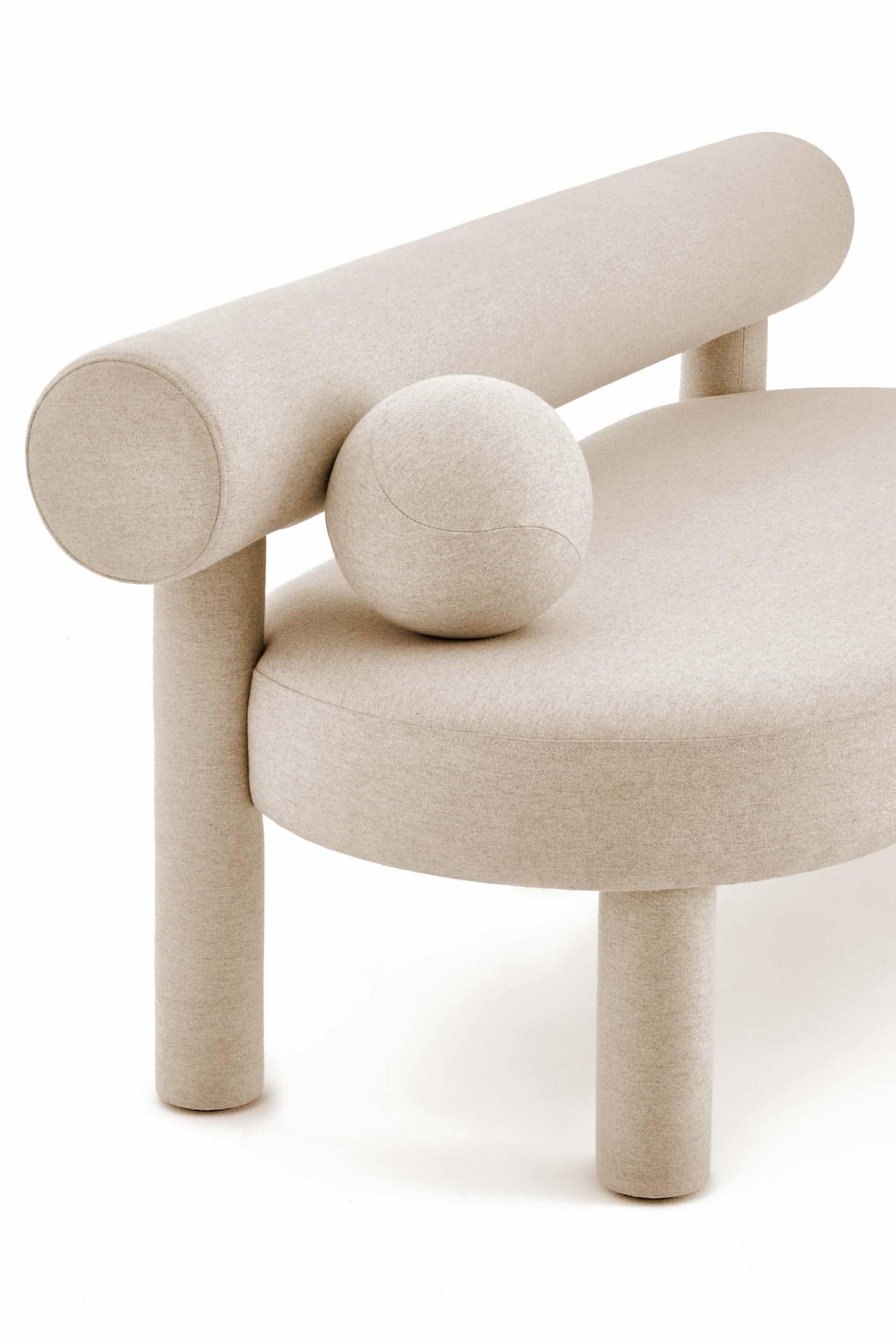 Modernes gepolstertes Sofa „Gropius CS1“ von NOOM, Wolle, Calico 29 im Angebot 7