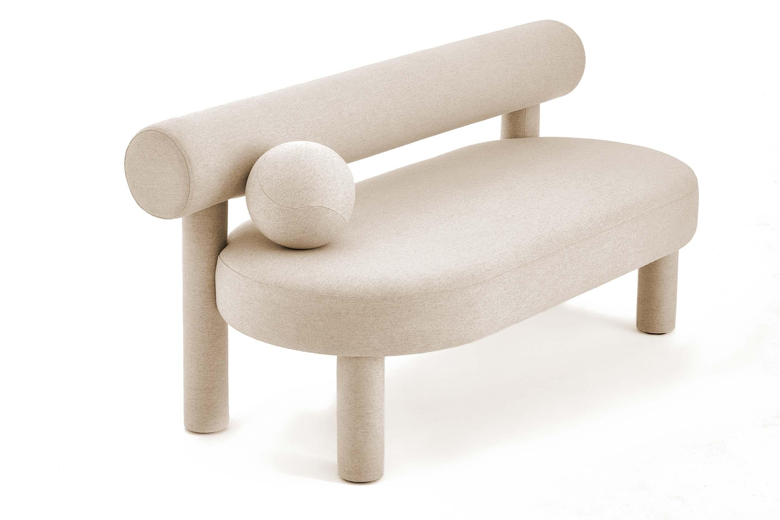 Modernes gepolstertes Sofa „Gropius CS1“ von NOOM, Wolle, Calico 29 im Angebot 8