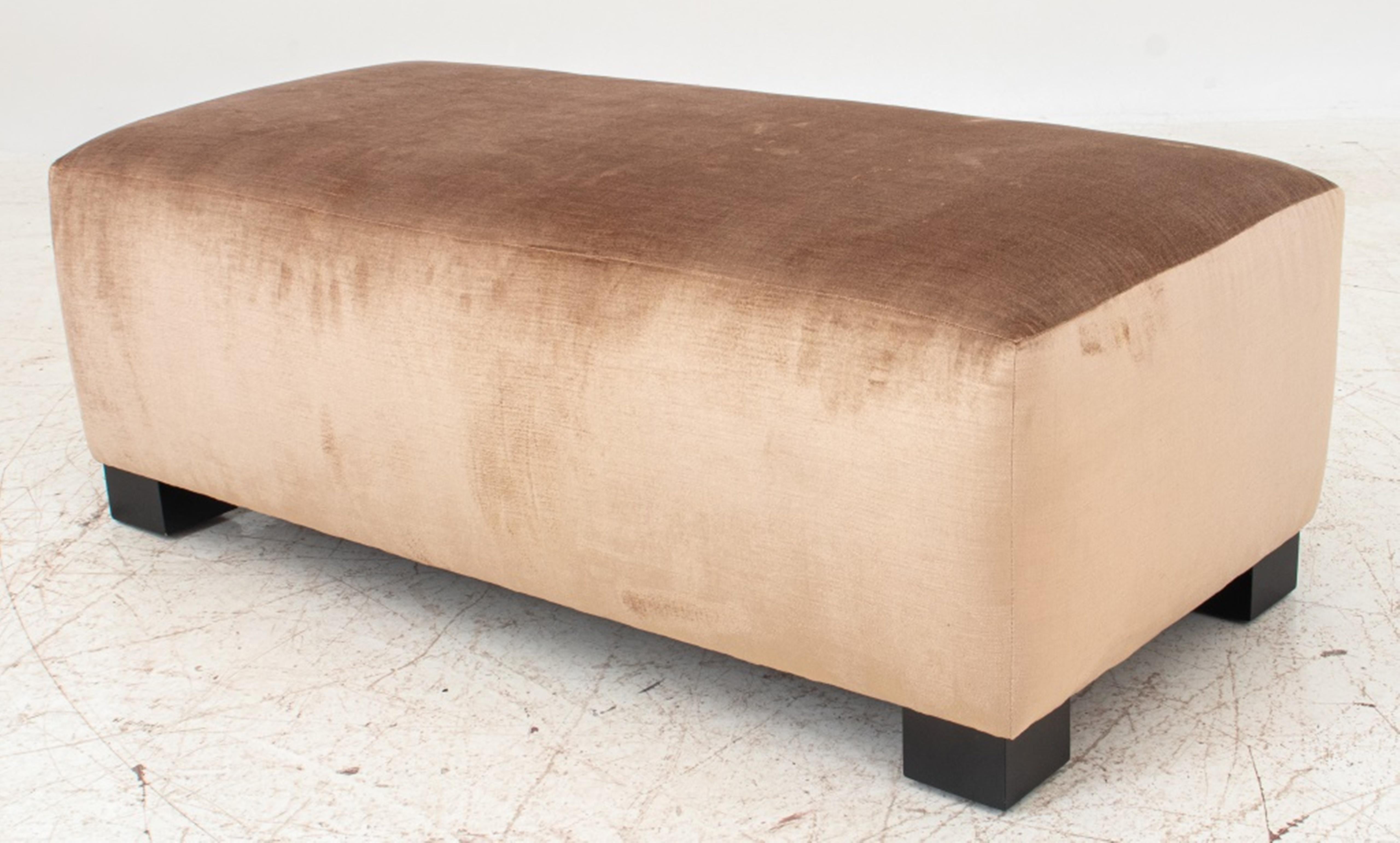 Unknown Modern Upholstered Taupe Bench