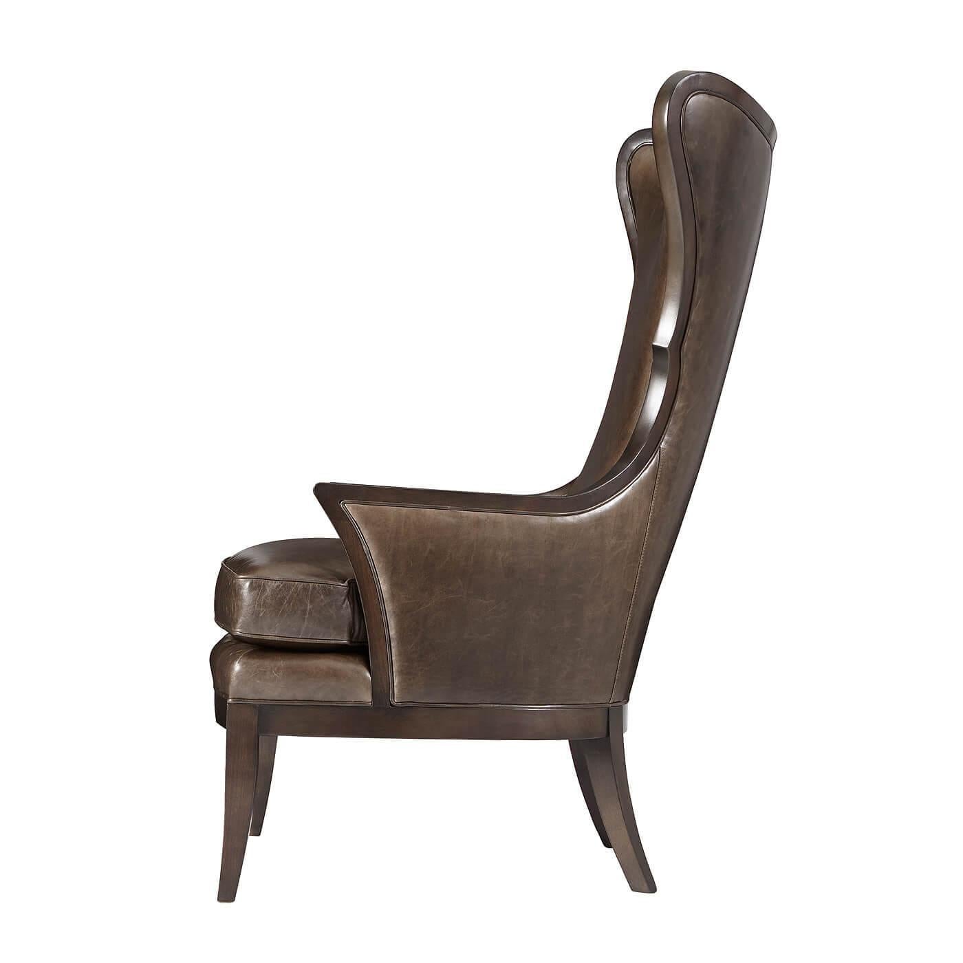 Silla Wingback Tapizada Moderna Estadounidense en venta