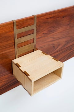 Modern Urunday King Headboard with Brass Details