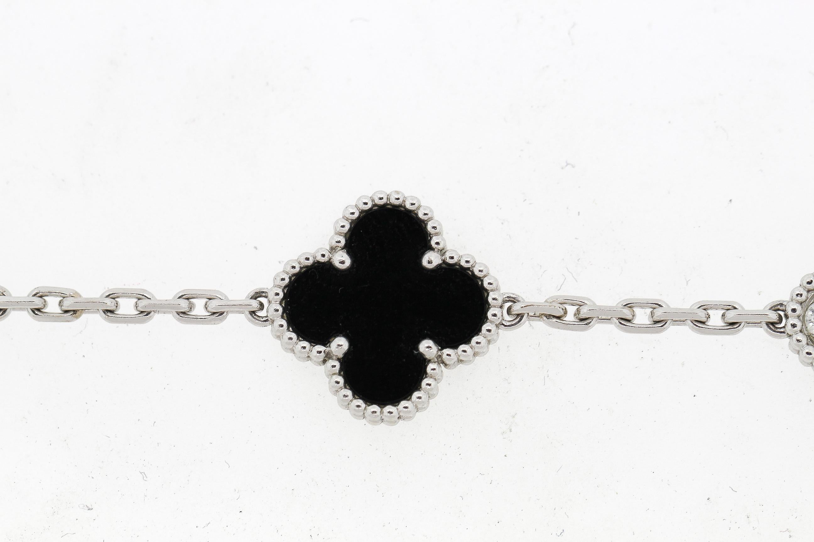 van cleef black and diamond bracelet