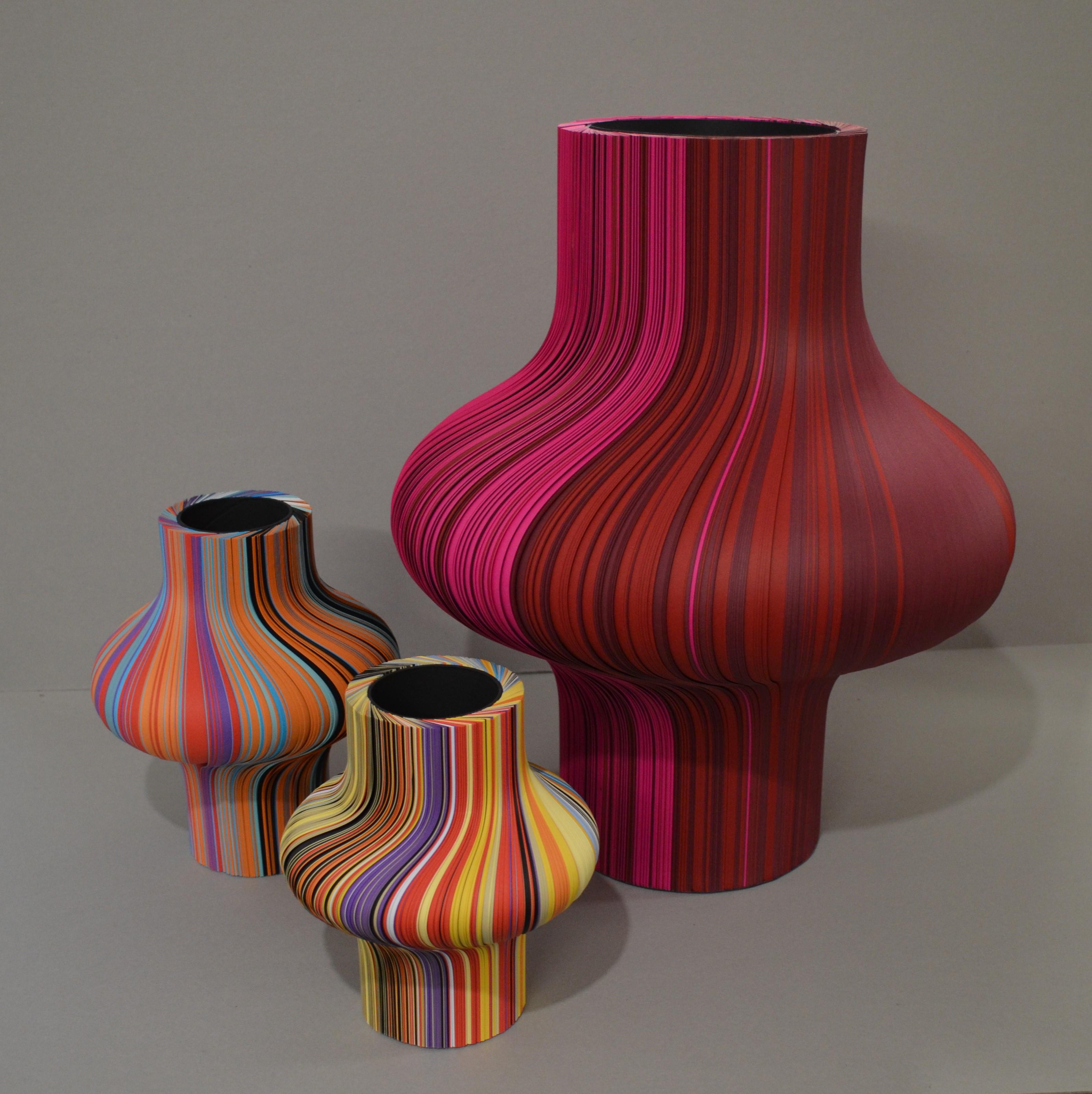 Vaso Modern Daniele Papuli per Dilmos Paper Colourful Fatto a mano In condizioni Nuovo in vendita a Milan, IT