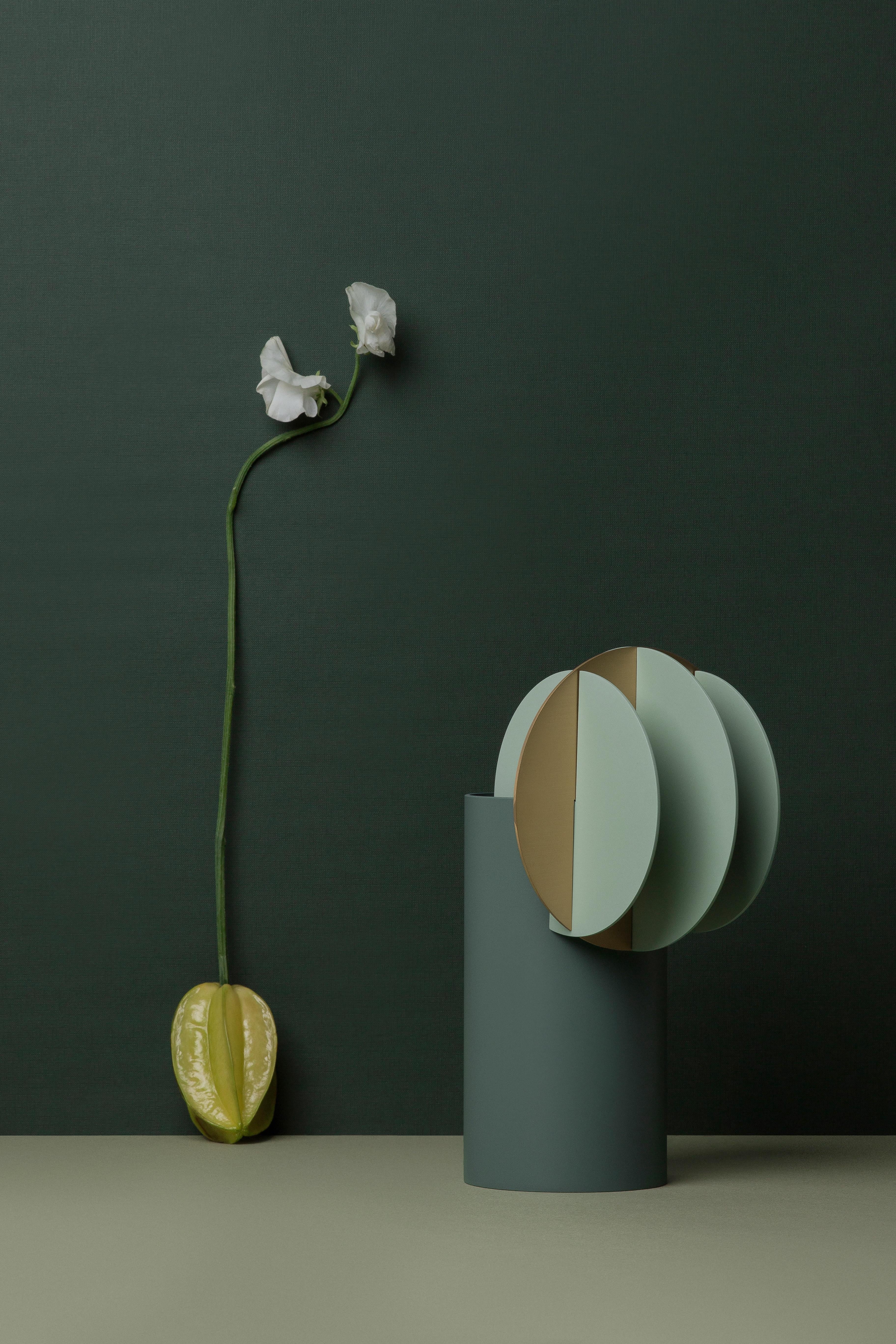 Delaunay Vase CS11 - Sculptural bold by Noom in Brushed Stainless Steel For Sale 7