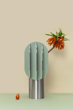 Gabo Vase CS11 - Contemporary bold design in Brushed Stainless Steel by Noom