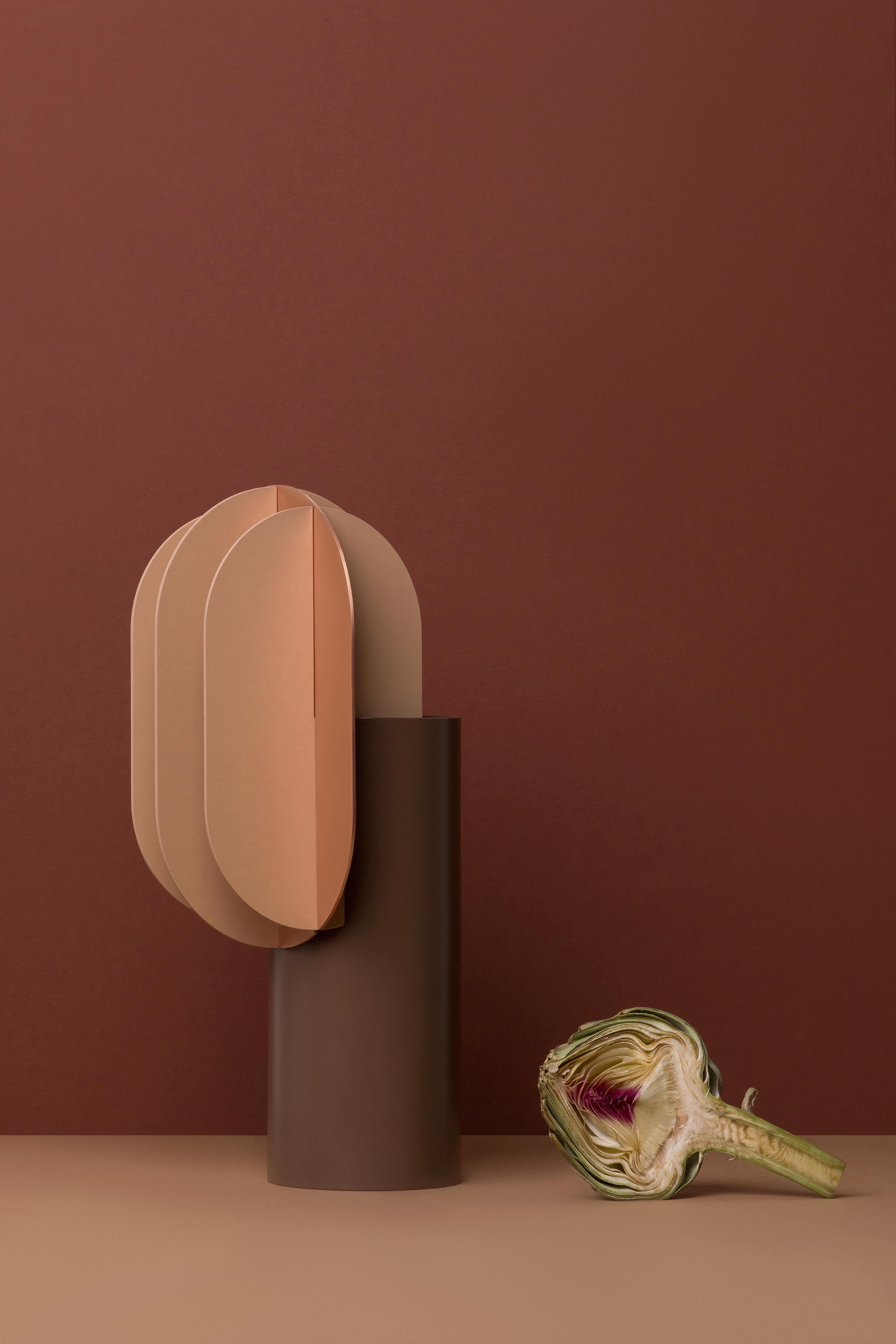 Modern Vase Gabo CS7 by Noom in Copper and Steel 4
