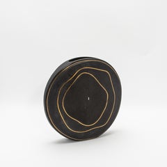 Modern Vase in Shagreen with Brass Details by R&Y Augousti