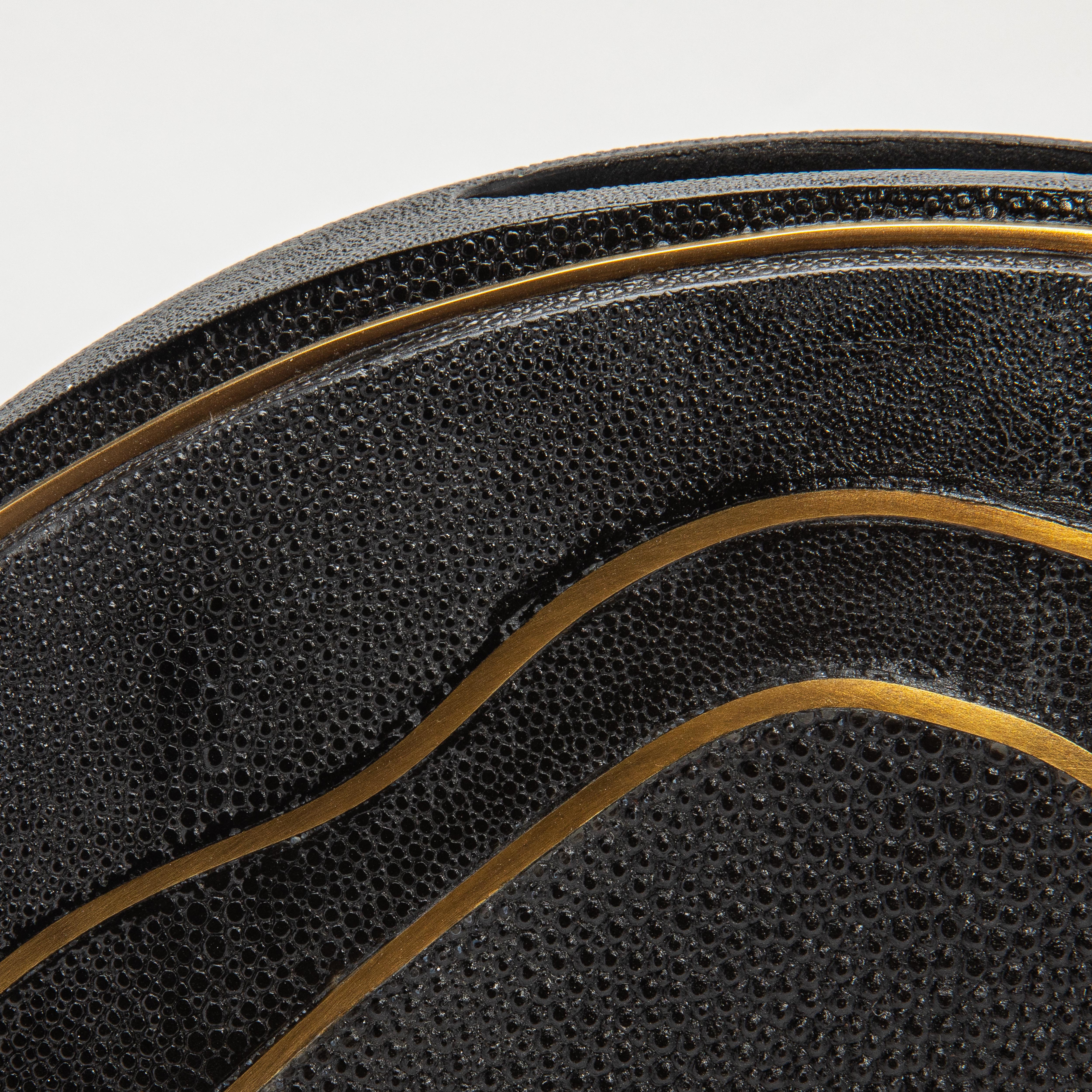 Modern Vase in Shagreen with Brass Details by R&Y Augousti In New Condition For Sale In West Hollywood, CA