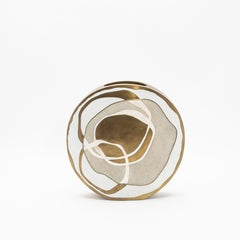 Modern Vase in Shagreen with Mother of Pearl and Brass Details by R&Y Augousti