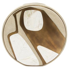Modern Vase in Shagreen with Mother of Pearl and Brass Details by R&Y Augousti