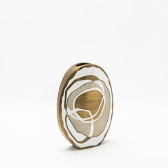 Modern Vase in Shagreen with Mother of Pearls and Brass Details by R&Y Augousti