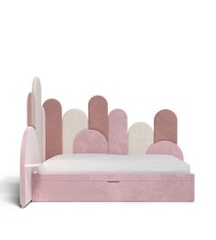 Modern Velvet Kids Merida Corner Bed by Circu Magical Furniture