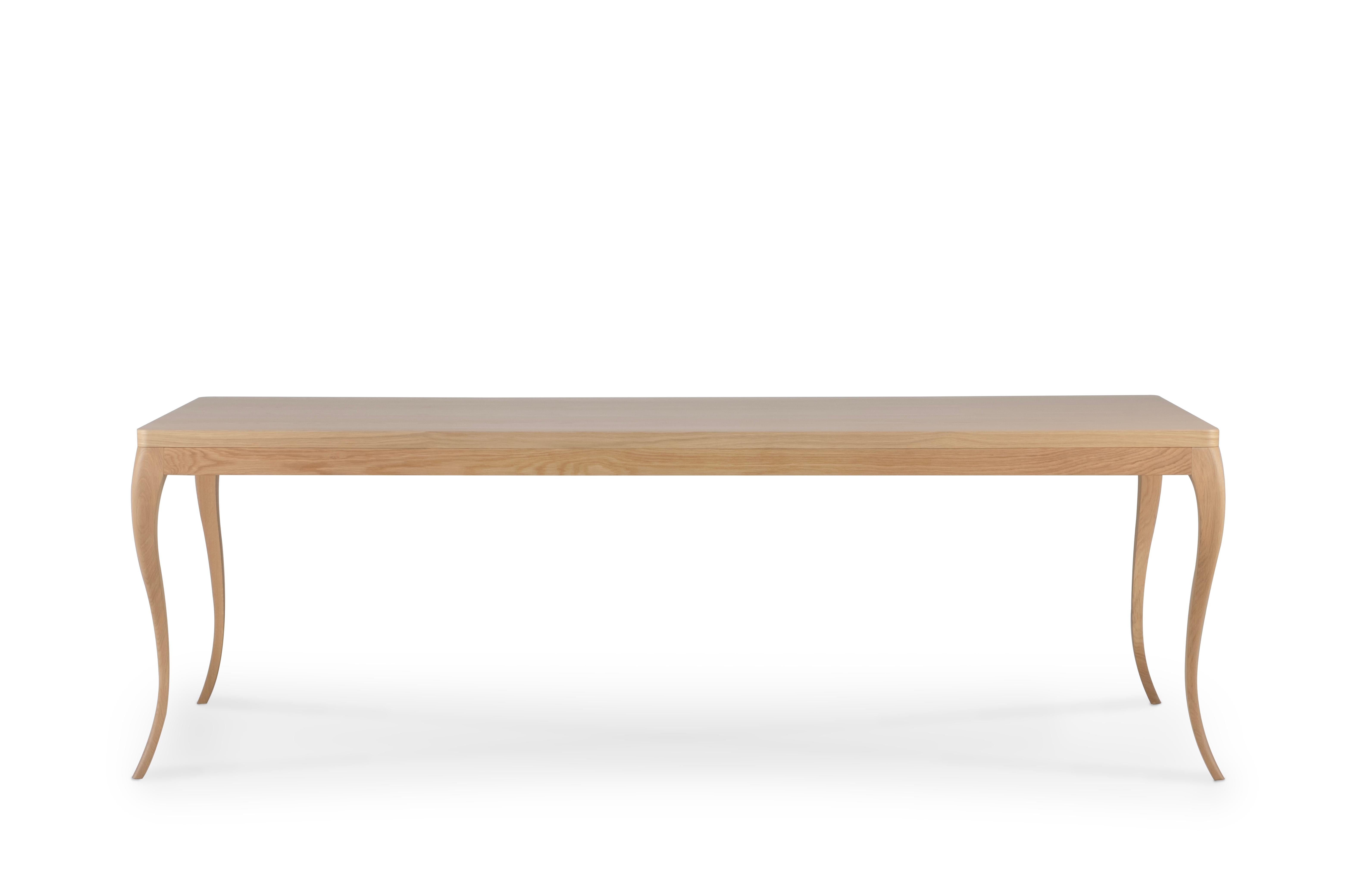 Mid-Century moderno Tavolo da pranzo moderno Venise, Oak Oak americano, fatto a mano in Portogallo da Greenapple in vendita