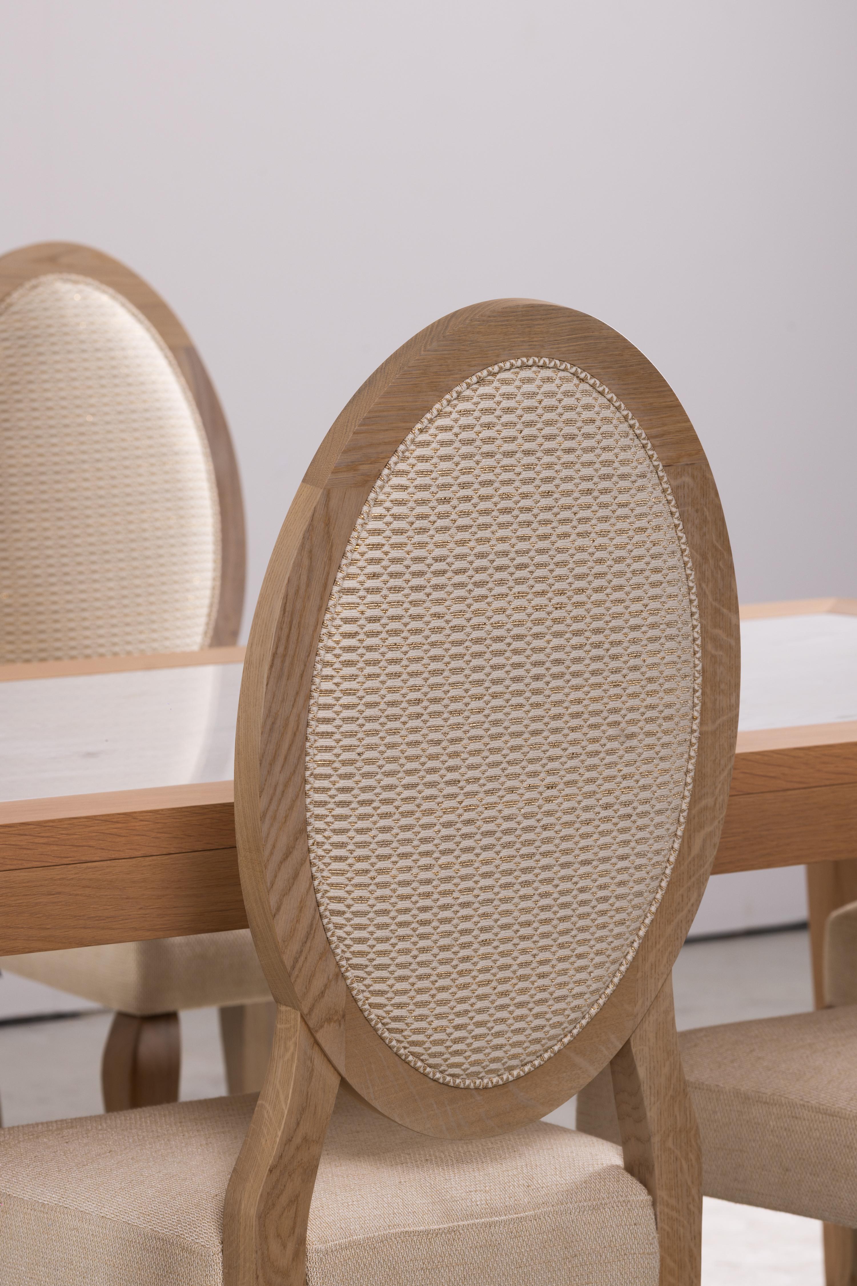 XXI secolo e contemporaneo Tavolo da pranzo moderno Venise, Oak Oak americano, Shadow Onyx, fatto a mano da Greenapple in vendita
