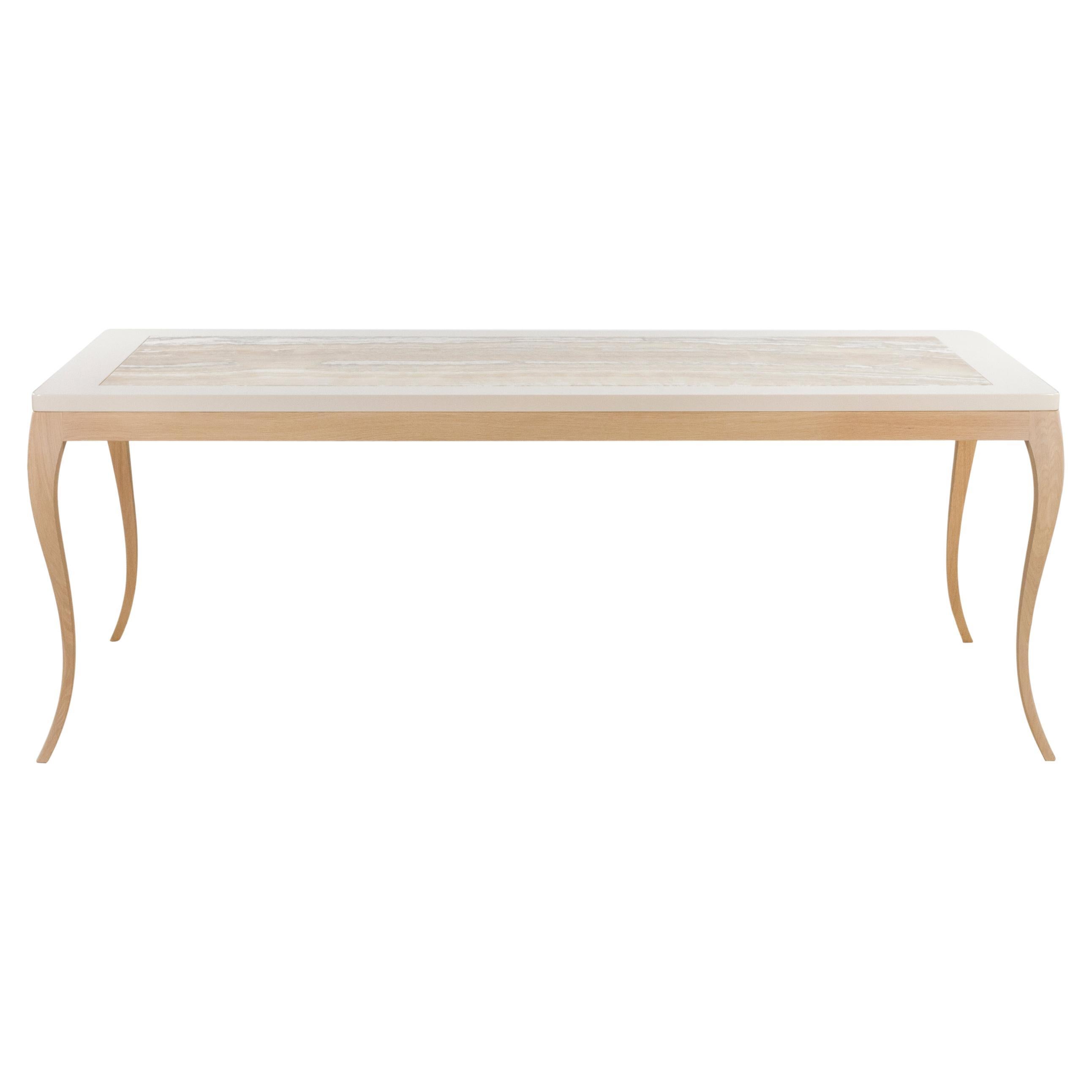 Tavolo da pranzo moderno Venise, Oak Oak americano, Shadow Onyx, fatto a mano da Greenapple