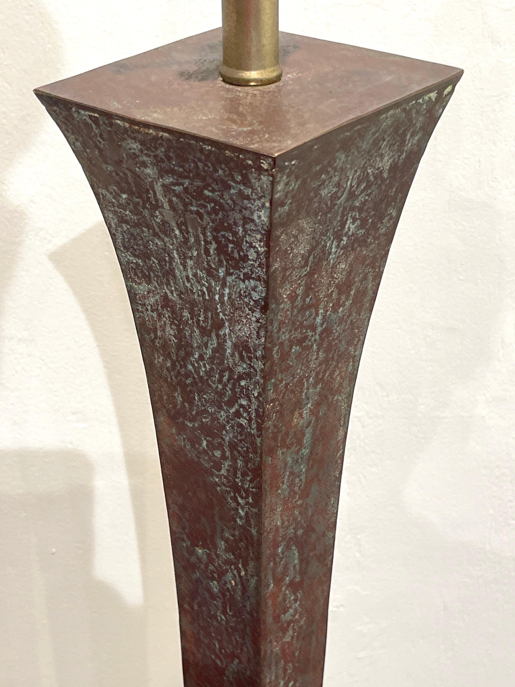 Modern Verdigris Bronze Floor Lamp by Stewart Ross James for Hansen For Sale 4