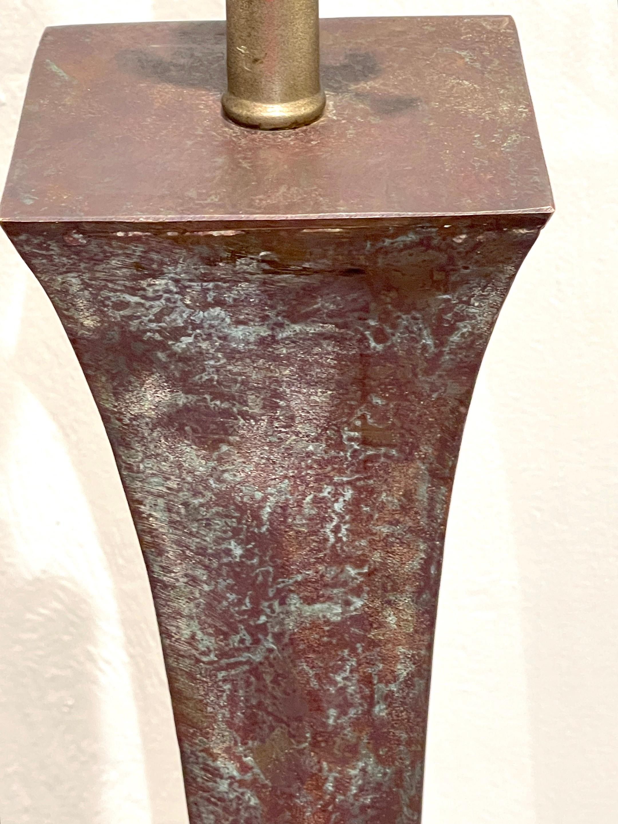 American Modern Verdigris Bronze Floor Lamp by Stewart Ross James for Hansen For Sale