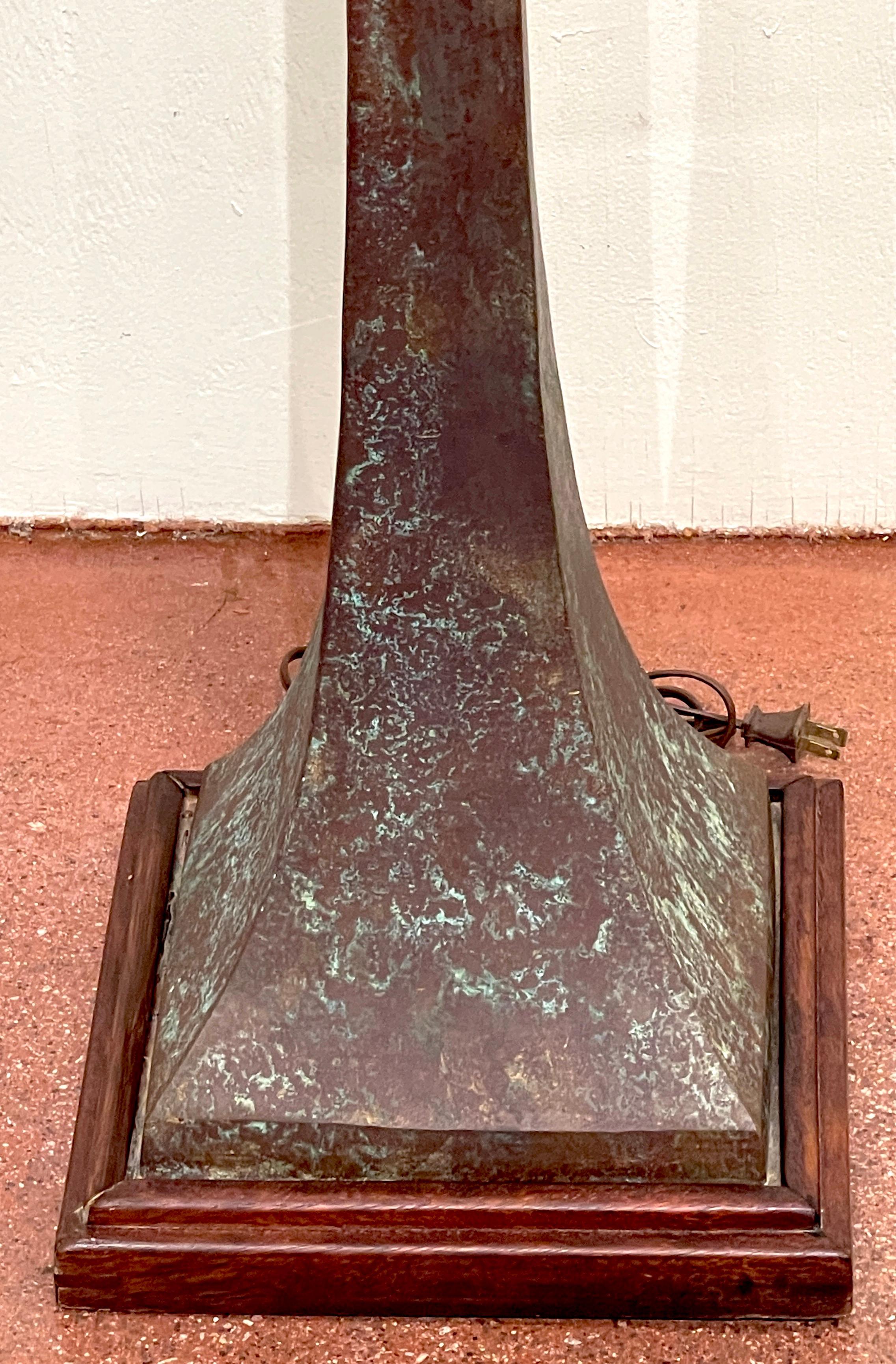 20th Century Modern Verdigris Bronze Floor Lamp by Stewart Ross James for Hansen For Sale